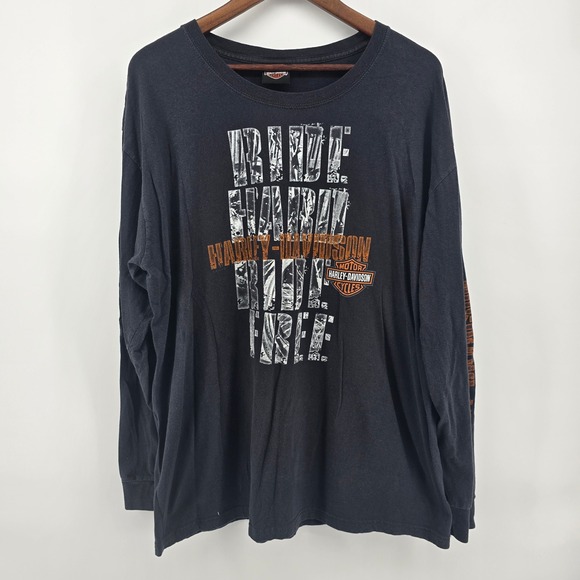 Harley-Davidson Other - Harley Davidson Ride Hard Ride Free Long Sleeve Shirt New River Gorge WV Black